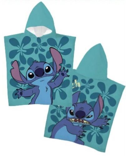 Disney Lilo és Stitch, A csillagkutya Little Mischief strand törölköző poncsó 55x110 cm