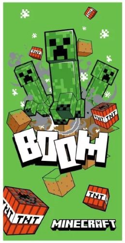 Minecraft Boom Green fürdőlepedő, strand törölköző 