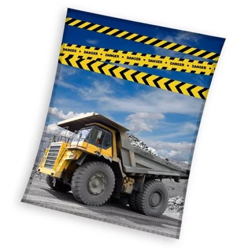 Építkezés Danger coral fleece polár takaró 