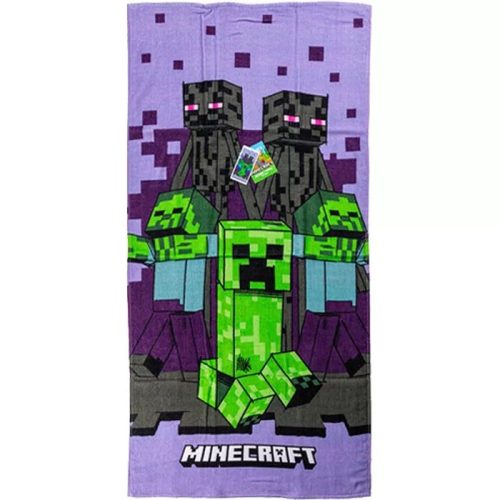 Minecraft Purple fürdőlepedő, strand törölköző