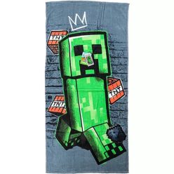   Minecraft Metro Art Creeper fürdőlepedő, strand törölköző