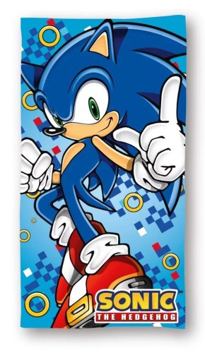 Sonic a sündisznó Rush fürdőlepedő, strand törölköző 