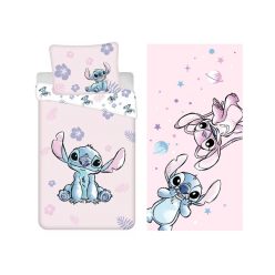   Disney Lilo és Stitch, A csillagkutya Pink ágyneműhuzat és törölköző szett
