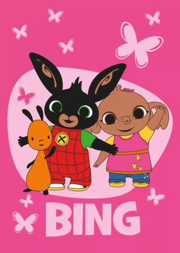 Bing Pink Butterflies polár takaró