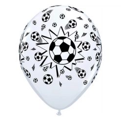   White Football, Focis léggömb, lufi 6 db-os 11 inch (28 cm)