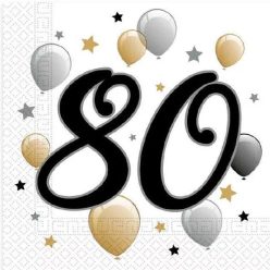Happy Birthday 80-as szalvéta