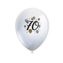   Happy Birthday 70 Milestone léggömb, lufi 6 db-os (27,5 cm)
