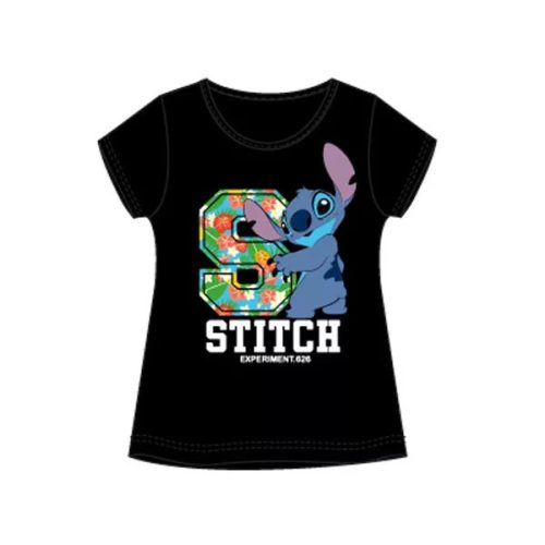 Disney Lilo és Stitch, A csillagkutya Black gyerek póló, felső