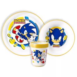   Sonic a sündisznó csúszásmentes étkészlet, micro műanyag szett 